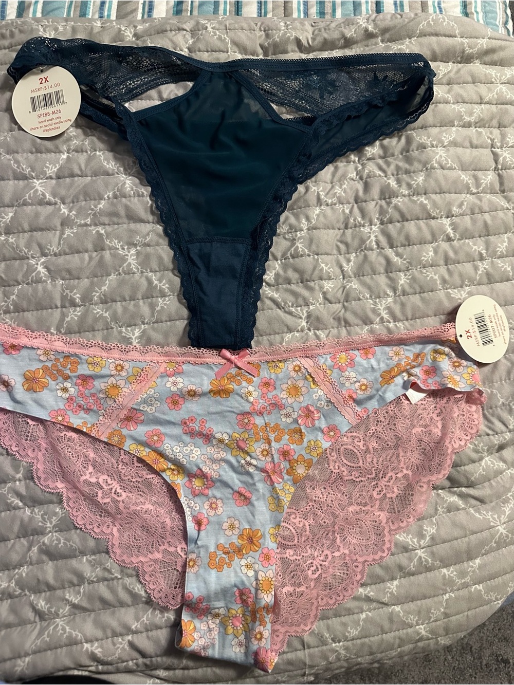 2 pair NWT size 2x splendies underwear